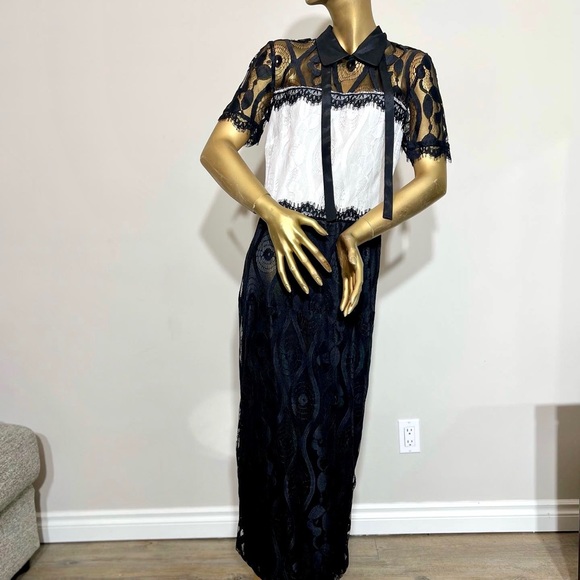 Silvian Heach Dress US Medium Colour: Black&White - Picture 1 of 10